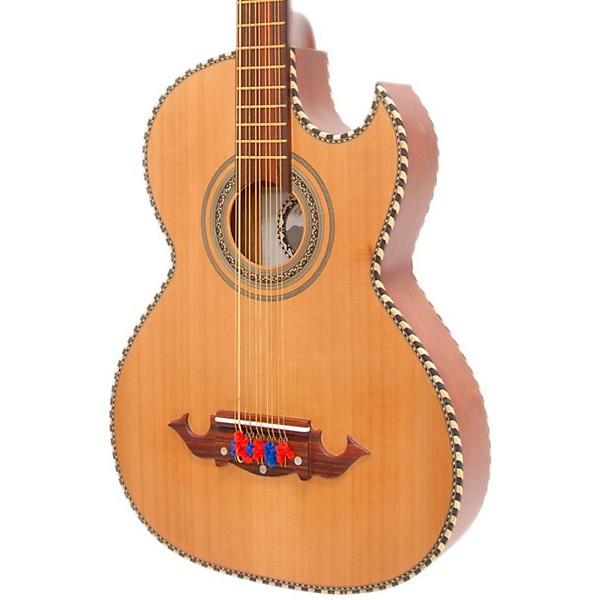 Open Box Paracho Elite Guitars Odessa-P 10 String Acoustic-Electric Bajo Quinto Level 1 Natural