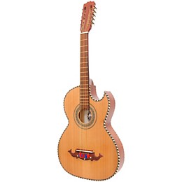 Paracho Elite Guitars Odessa-P 10 String Acoustic-Electric Bajo Quinto Natural