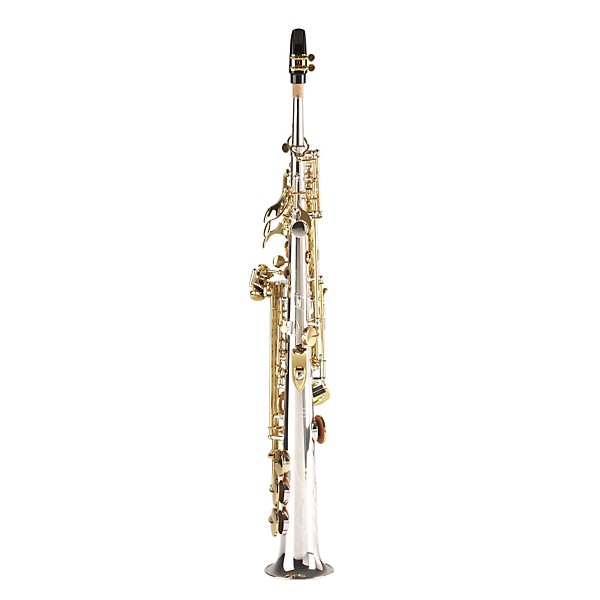 Open Box Jupiter Intermediate Soprano Saxophone Level 2 Silver Plated Straight and Curved Necks 888365519784