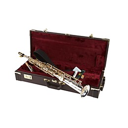 Open Box Jupiter Intermediate Soprano Saxophone Level 2 Silver Plated Straight and Curved Necks 888365519784