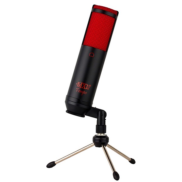 MXL Tempo USB Mic With Headphone Jack Black, Red Grill
