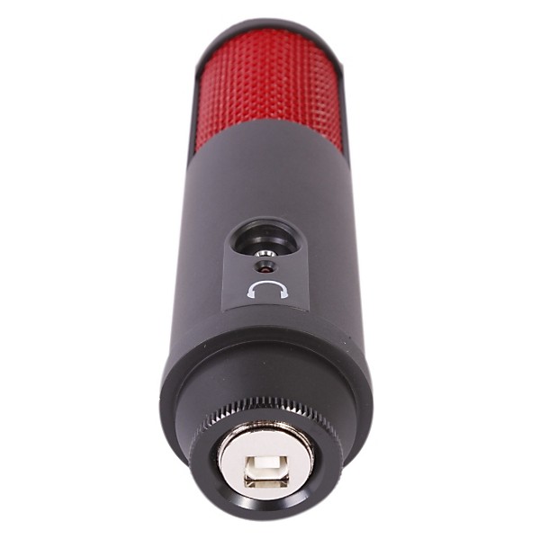 MXL Tempo USB Mic With Headphone Jack Black, Red Grill