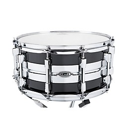Open Box Orange County Drum & Percussion Hybrid Maple Steel Snare Drum Level 1 Piano Black 7x14