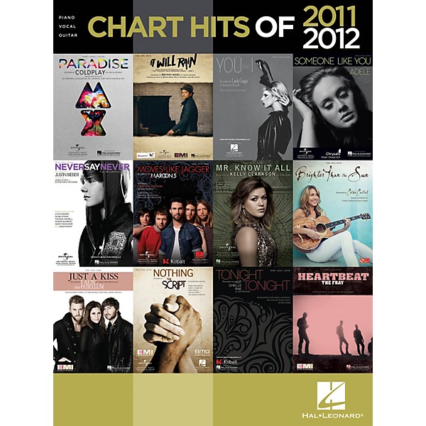Clearance Hal Leonard Chart Hits Of 2011-2012 Songbook for Piano/Vocal/Guitar