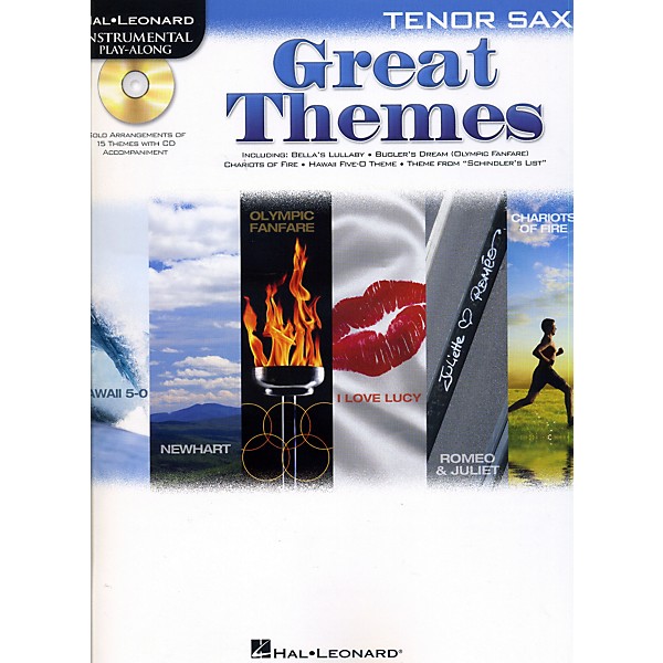 Hal Leonard Great Themes - Instrumental Play-Along Book/CD Tenor Saxophone