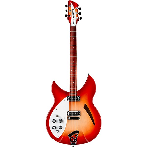 Platinum Rickenbacker 330 Left-Handed Electric Guitar Fireglo