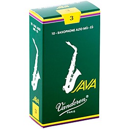 Vandoren JAVA Alto Saxophone Reeds Strength - 2.5, Box of 10 Vandoren JAVA Alto Saxophone Reeds Strength - 3, Box of 10