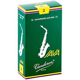 Vandoren JAVA Alto Saxophone Reeds Strength - 2.5, Box of 10 Vandoren JAVA Alto Saxophone Reeds Strength - 2, Box of 10