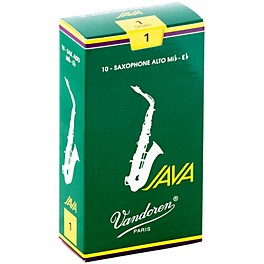 Vandoren JAVA Alto Saxophone Reeds Strength - 3, Box of 10 Vandoren JAVA Alto Saxophone Reeds Strength - 1, Box of 10