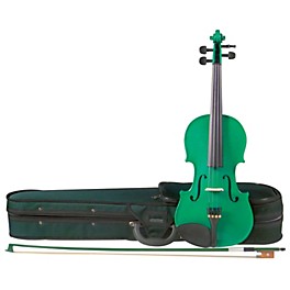 Blemished Cremona SV-75GN Premier Novice Series Sparkling Green Violin Outfit Level 2 4/4 Outfit 888365526287