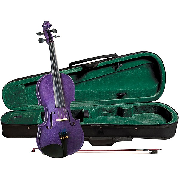 Cremona SV-75PP Premier Novice Series Sparkling Purple Violin Outfit 1/4 Outfit