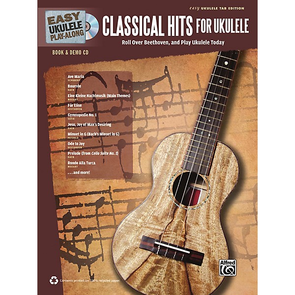 Alfred Easy Ukulele Play-Along Classical Hits for Ukulele Book & CD