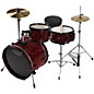 Sound Percussion Labs Deluxe Jr. 3-Piece Drum Set Wine Red thumbnail