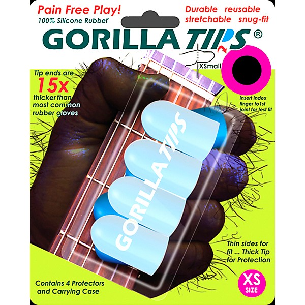 Gorilla Tips Fingertip Protectors Clear Extra Small