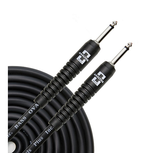 Analysis Plus Bass Oval Instrument Cable with Overmold Plug w/Straight-Straight Plugs 10 ft.