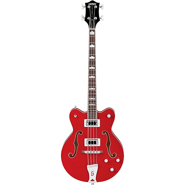 Open Box Gretsch Guitars G5442BDC Electromatic Short Scale Hollowbody Bass Level 2 Transparent Red 190839596000