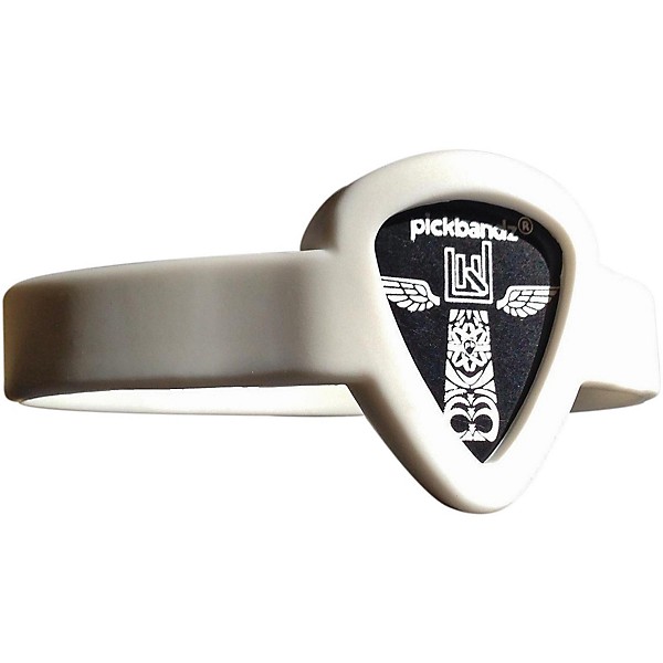 Pickbandz Pick-Holding WristBand Ghost White Medium to Large