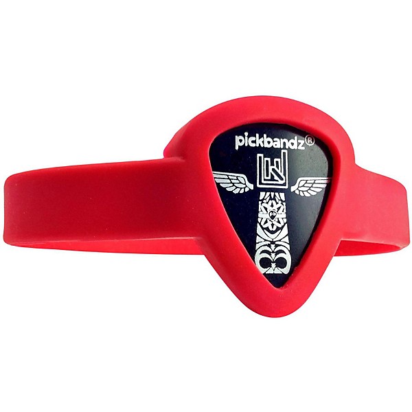 Pickbandz Pick-Holding WristBand Rockin' Red Medium to Large