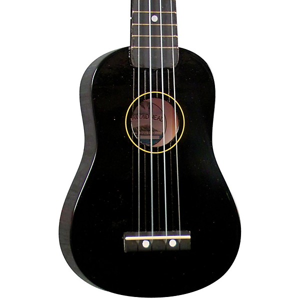 Diamond Head DU-10 Soprano Ukulele Black Black Fingerboard