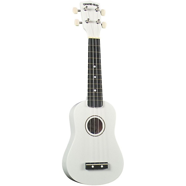 Diamond Head DU-10 Soprano Ukulele White Black Fingerboard