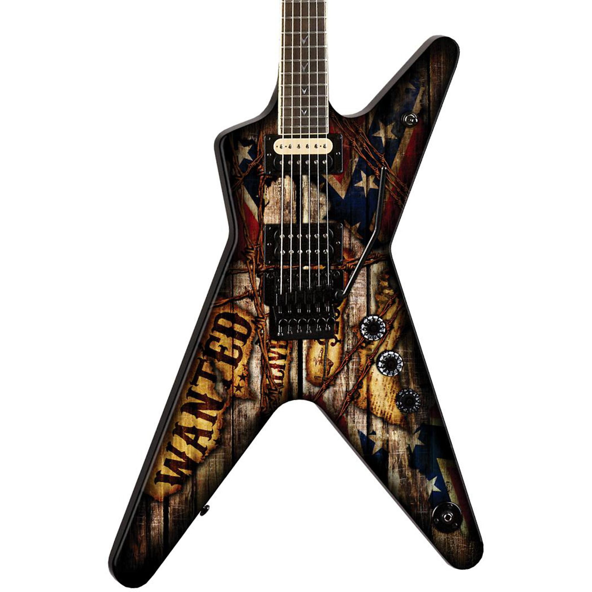 Dean ML ハードケース　Dimebag Dean Dimebag Black Lightning Bolt ML Electric Guitar, w