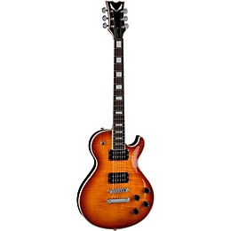 Dean Thoroughbred Deluxe Flame Top Electric Guitar Transparent Amber