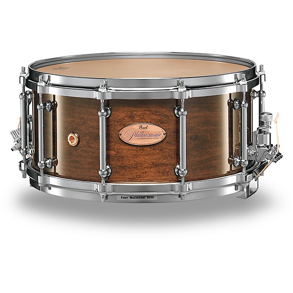Pearl Philharmonic 6-Ply Maple Snare Drum High Gloss Walnut Bordeaux 14x4