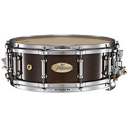 Pearl Philharmonic Solid Maple Snare Drum High Gloss Walnut Bordeaux 14x5