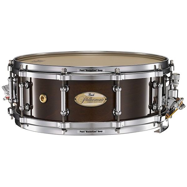 Pearl Philharmonic Solid Maple Snare Drum High Gloss Walnut Bordeaux 14x5