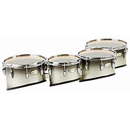 Pearl Maple Carbon Core Marching Tenors Shallow Cut Quad Set (Drums & Spacers Only) Black Silver Burst