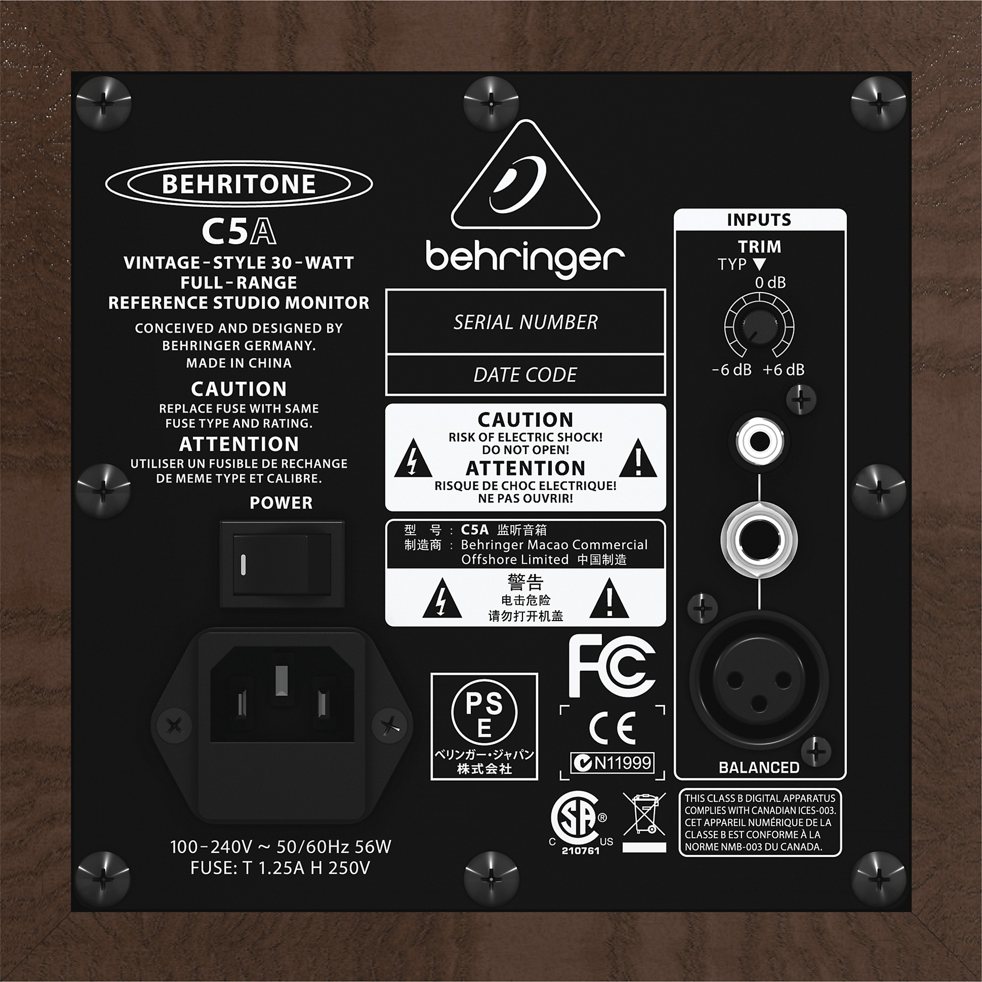 Behringer Behritone C5A Active Full-Range Reference Studio Monitor