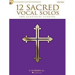 Hal Leonard 12 Sacred Vocal Solos - Low Voice And Piano - With A CD Of Piano Accompaniments