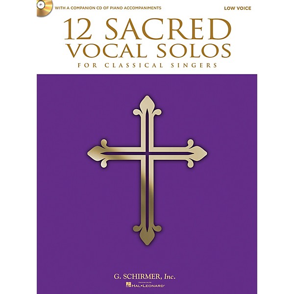 Hal Leonard 12 Sacred Vocal Solos - Low Voice And Piano - With A CD Of Piano Accompaniments