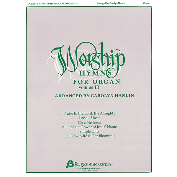 Hal Leonard Worship Hymns For Organ - Volume 3