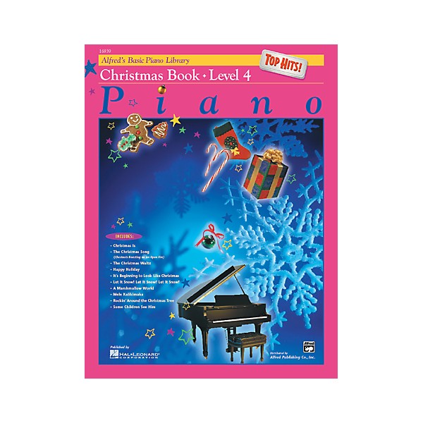 Alfred Alfred's Basic Piano Course Top Hits! Christmas Book 4