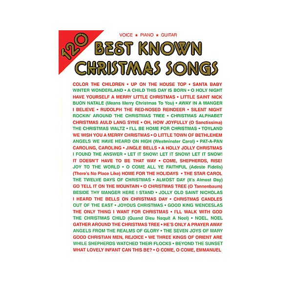Alfred 120 Best Known Christmas Songs PVG Book