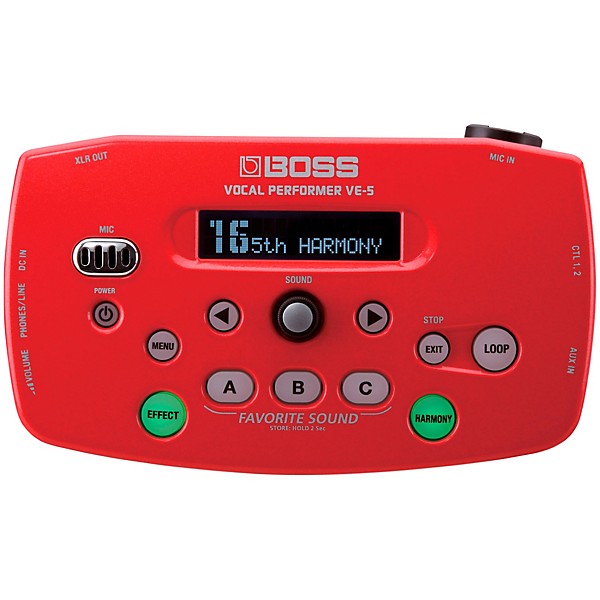 BOSS Vocal Performer V-5 Effects Processor Red