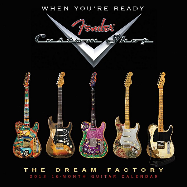 Hal Leonard Fender Custom Shop 2013 16-Month Guitar Wall Calendar