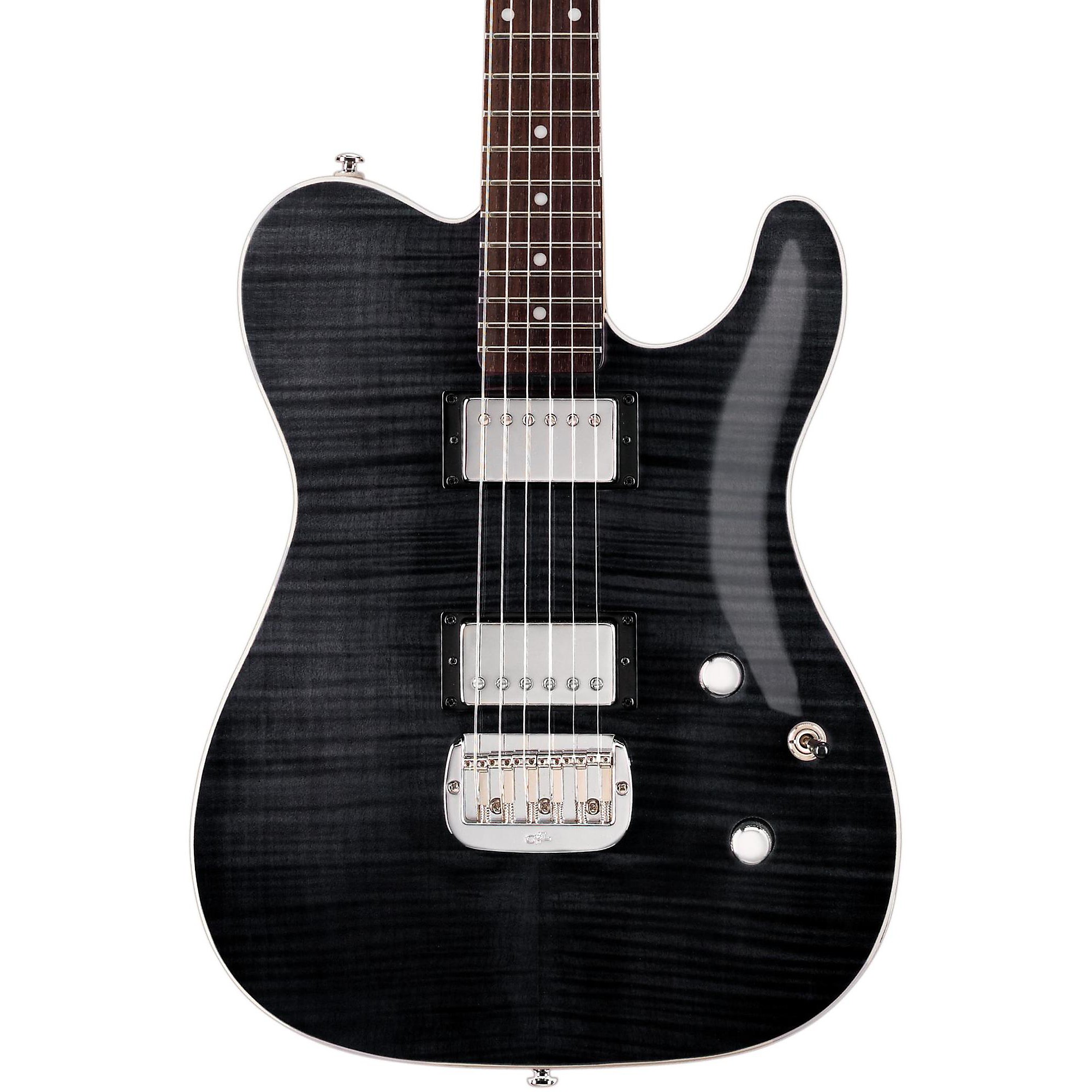 G&L Tribute ASAT Deluxe Carved Top Electric Guitar Transparent
