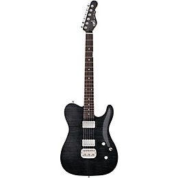 G&L Tribute ASAT Deluxe Carved Top Electric Guitar Transparent Black Rosewood Fretboard