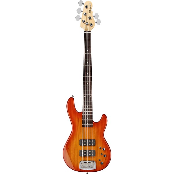 G&L Tribute L2500 5-String Electric Bass Guitar Honey Burst