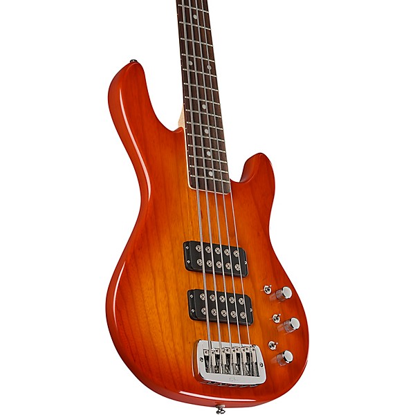 G&L Tribute L2500 5-String Electric Bass Guitar Honey Burst