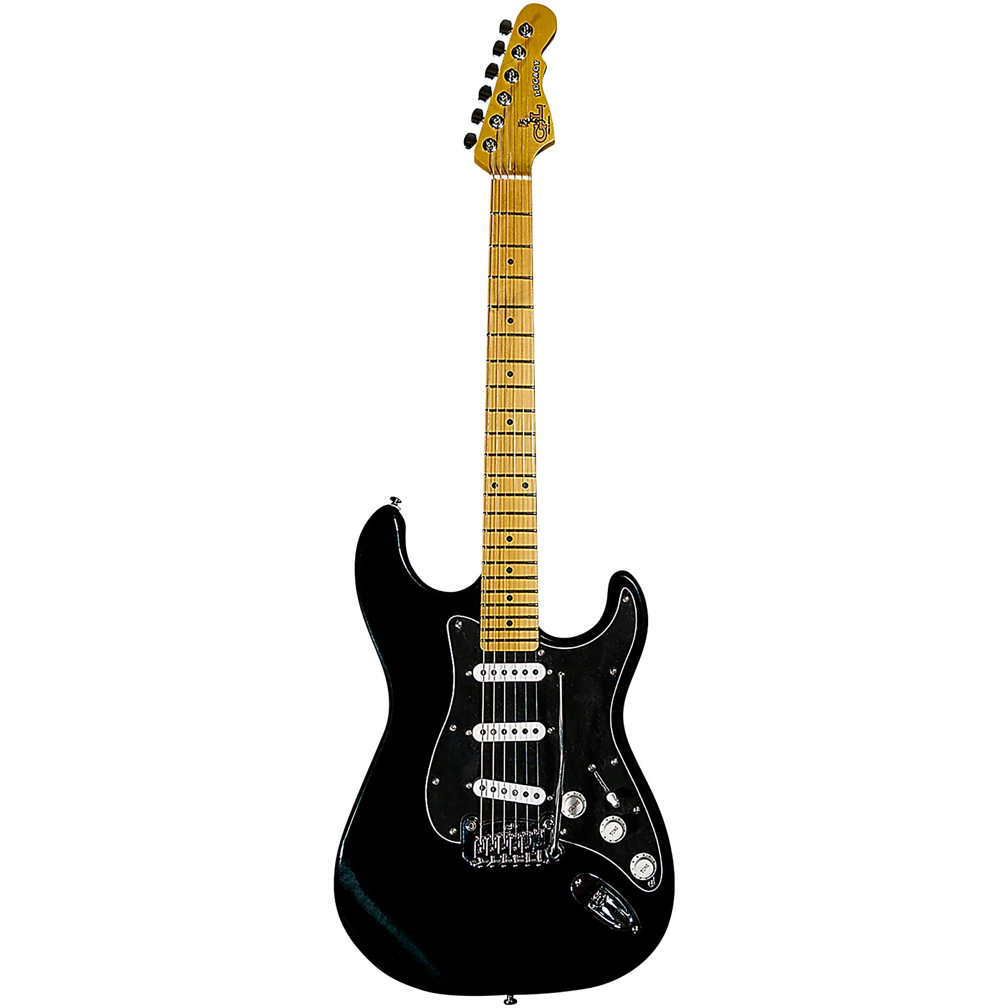 G&L Legacy エレキギター ブラック MOD G&L Fullerton Deluxe Legacy Electric Guitar - Jet Black with