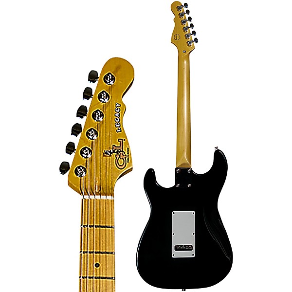 G&L Legacy エレキギター ブラック MOD G&L Fullerton Deluxe Legacy Electric Guitar - Jet Black with