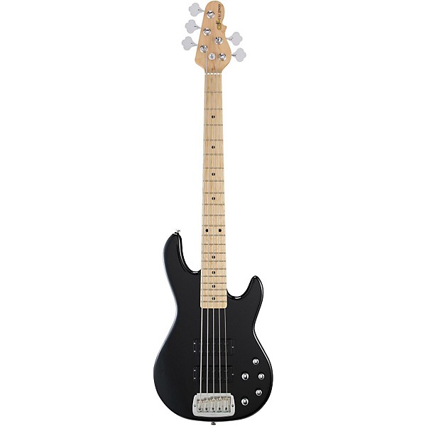 Open Box G&L Tribute M2500 5-String Electric Bass Level 2 Gloss Black, Maple Fretboard 190839185495