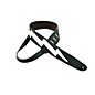 Perri's 2.5" Italian Leather Guitar Strap With Lightning Bolt Black/White thumbnail