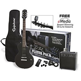 Open Box Epiphone Les Paul Electric Guitar Player Pack Level 2 Ebony 190839085870