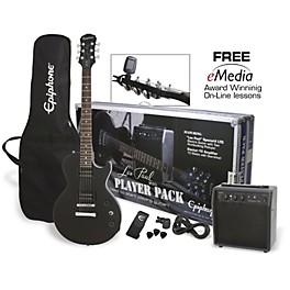 Epiphone Les Paul Electric Guitar Player Pack Ebony Epiphone Les Paul Electric Guitar Player Pack Ebony