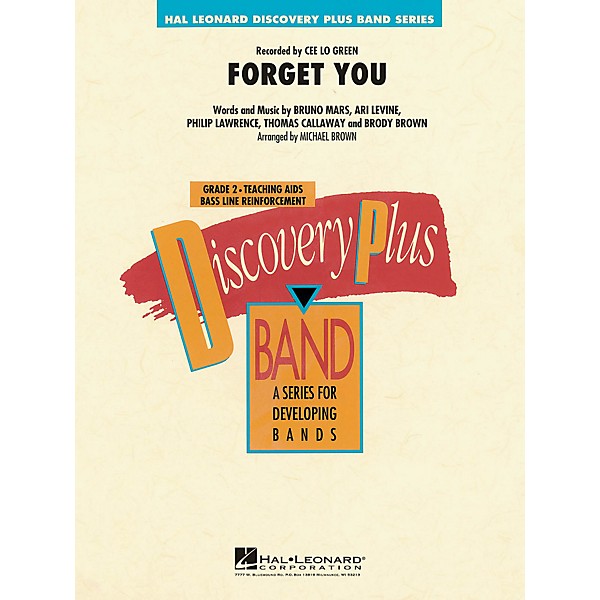 Hal Leonard Forget You - Discovery Plus! Band Series Level 2