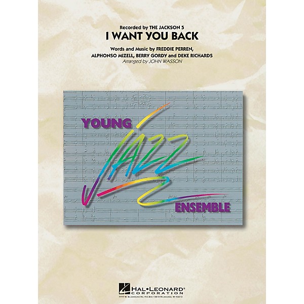 Hal Leonard I Want You Back - Young Jazz Ensemble Series Level 3
